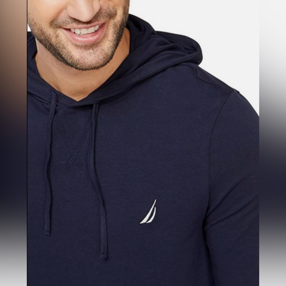 NAUTICA Men's Fleece Pullover Hoodie, Size LG 
Color Navy